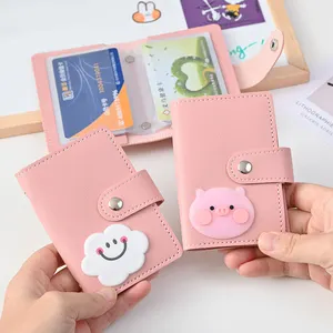 Новый женский кошелек из искусственной кожи в подарок короткий стиль милая сумка для карт для женщин держатель для подарочных карт