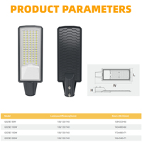 OUTLUX G025 SWAN Farola Exterior de 100W IP65 AC LED de Aluminio 6500K 130x75 Ángulo de Haz >36000Hrs de Vida Útil para Jardín y Carretera