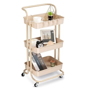 Chariot de service en <span class=keywords><strong>plastique</strong></span> <span class=keywords><strong>utilitaire</strong></span> pour la cuisine, chariot mobile à roulettes, îlot de cuisine, meuble d'îlot, chariot de rangement avec roulettes - Product Image 5