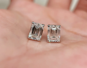 Boucles d'oreilles clous personnalisées en or 10K 14K, taille ovale/marquise/poire/émeraude/ronde, 4/6 griffes, avec diamants de laboratoire CVD/HPHT certifiés IGI, idéales pour un cadeau - Product Image 5