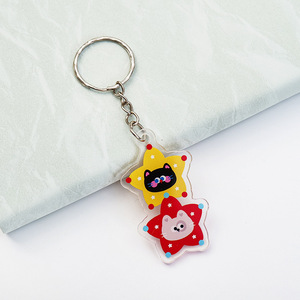 Spot Custom Cute Animal Plastic Key Chains Plastic Keyring Pendant Cartoon <b>Bag</b> <b>Charm</b> Gift Souvenir Wholesale - Product Image 2