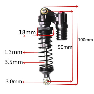 Usine personnaliser CNC pièces OEM produits en alliage d'aluminium 1/10 RC voiture amortisseurs en alliage d'aluminium haute résistance ressorts amortisseurs - Product Image 1