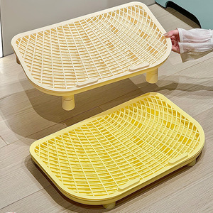 กระบะทรายแมวแบบสองชั้น ป้องกันการกระเด็น รูปทรงสี่เหลี่ยมผืนผ้า วัสดุ PP สำหรับแมว ขนาด 90 ซม. - Product Image 4