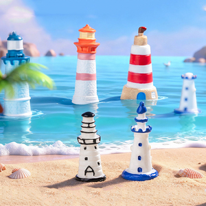 Resin Mini <b>Lighthouse</b> Figurine Miniatures for Beach Landscape Decorations Tiny Beacon Charms <b>Ornaments</b> DIY Accessories - Product Image 2