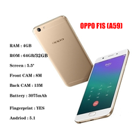Vente flash Oppo A59 4+32 Go avec lecteur d'empreintes digitales 4G LTE, téléphone portable pas cher, acheter un téléphone portable en ligne, shopping en ligne
