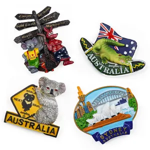 Customized made Australia Sydney souvenirs resin refrigerator fridge magnets for kitchen decoration