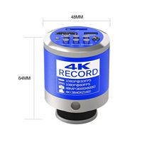 Microscopio Monocular con Cámara Digital 4K, Lente de 150X con Luz LED y Soporte Abatible para Reparación de Placas Base de Teléfonos Móviles y Computadoras