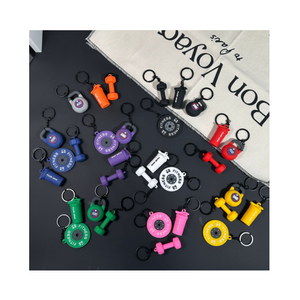 Hot bán thể dục loạt mềm cao su <span class=keywords><strong>Keychain</strong></span> giá trị cao Barbell quả tạ mảnh Túi treo <span class=keywords><strong>Keychain</strong></span> - Product Image 1