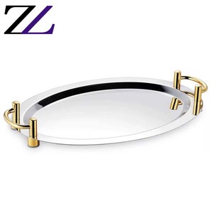 Commercio all'ingrosso piatto di frutta in acciaio inox da pranzo piatti set di stoviglie da cucina buffet plateaux miroir di verdure piatto di <span class=keywords><strong>cioccolato</strong></span> - Product Image 5