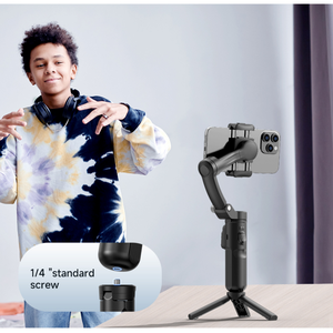 ตัวกันสั่นโทรศัพท์พร้อมรีโมทคอนโทรลแบบถอดได้ ขาตั้งกล้องพกพา 360 องศา แกนกันสั่น 3 แกน ระบบ AI <span class=keywords><strong>Gimbal</strong></span> สำหรับ iPhone Android ถ่ายวิดีโอบล็อก - Product Image 6