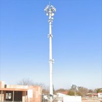 Mât de télécommunication radio/télévision FM octogonal galvanisé à chaud, tour monopole en acier de 40 m, certifié CE, résistant au vent