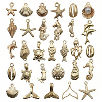 Ensemble de breloques et de pendentifs en alliage KC en gros, 100 pièces, formes variées, fournitures de fabrication de bijoux DIY pour collier, bracelet, artisanat