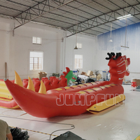 Bateau gonflable Dragon à 12 places, bateau de sport nautique Dragon pour 14 personnes, bateau banane à double voie