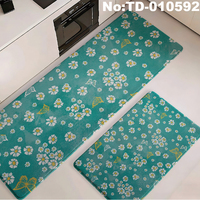 Tapis anti-fatigue en mousse PVC rembourré, antidérapant, confortable, 6 motifs floraux, imperméable, facile à nettoyer