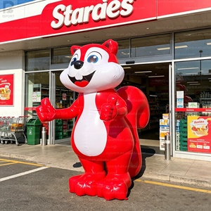 Écureuil rouge géant gonflable de 3 m, attrape-regard, avec lumière LED, modèle de mascotte animale de dessin animé pour publicité/événement en extérieur - Product Image 4