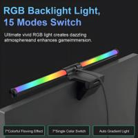 Lampe LED rechargeable USB pour écran d'ordinateur portable Lampe de bureau moderne avec fonction suspendue Abat-jour noir