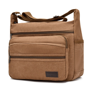New Design Men's <b>Canvas</b> <b>Large</b> Capacity Shoulder <b>Bag</b> Multi-functional Wear-resistant Convenient Single Shoulder Crossbody <b>Bag</b> - Product Image 2
