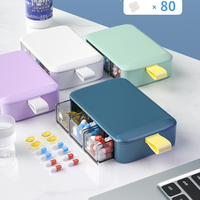 Nouvelle boîte à pilules portable à 3 compartiments, mini-récipient de rangement pratique pour pharmacie et maison, organisateur sans BPA, en plastique alimentaire pour médicaments