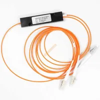 Fibretop 850/1310nm 50/125 Multimode 50/50 Rasio Kopling LC/UPC 1x2 Coupler PLC Non-Powered 1*2 Splitter Serat Optik Multimode