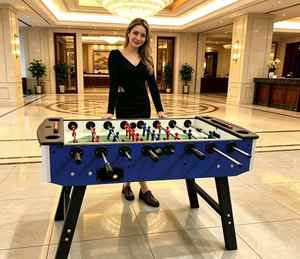 Tavolo <span class=keywords><strong>da</strong></span> Calcio <span class=keywords><strong>Balilla</strong></span> Professionale <span class=keywords><strong>da</strong></span> <span class=keywords><strong>Esterno</strong></span> Resistente 58 Pollici, Durevole e Impermeabile per Club e Sale Giochi - Product Image 1
