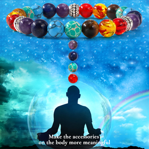 <span class=keywords><strong>Bracelet</strong></span> diffuseur <span class=keywords><strong>7</strong></span> <span class=keywords><strong>chakras</strong></span> Go2boho, <span class=keywords><strong>perles</strong></span> en pierre naturelle, accessoire de yoga équilibrant, <span class=keywords><strong>bracelet</strong></span> de guérison volcanique, <span class=keywords><strong>bracelet</strong></span> tendance - Product Image 3