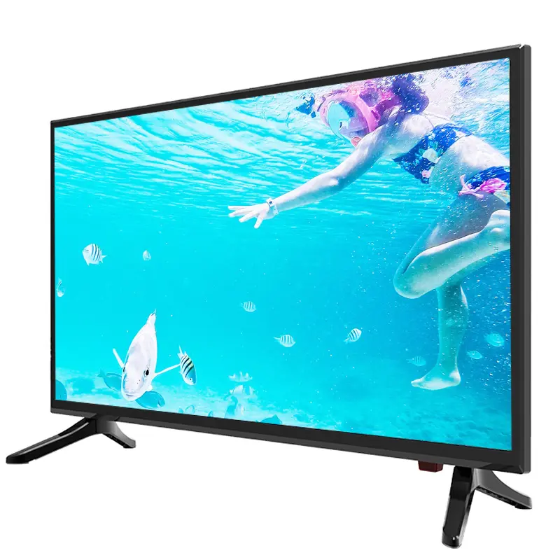 TV pintar LED LCD model 32 43 50 55 65 inci, TV digital FHD 4k warna hitam ukuran besar