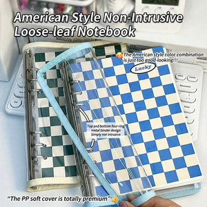 Carnet de notes <span class=keywords><strong>mini</strong></span> format à spirale avec motif à carreaux simple, pages intérieures remplaçables, logo personnalisé, couleur et reliure personnalisées - Product Image 2