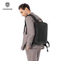 Sac à dos professionnel Kingsons 2026 moderne et durable en polyester, 10,5 L, avec fermeture éclair et fermoir, élégant, grande capacité, compatible avec ordinateur portable 16 pouces