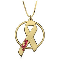 Pendentif en acier inoxydable avec Logo coloré, mot spirituel estampé, personnalisé, Courage, survivre au Cancer du sein, cœur