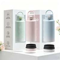 Nouveaux produits 2026 : Bouteille d'eau magnétique avec support pour téléphone, en acier inoxydable, compatible MagSafe, avec compartiment inférieur pour protéines en poudre