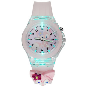Soft Star <span class=keywords><strong>Delu</strong></span> Niños Luminoso Electrónico Impermeable Muñeca de Dibujos Animados Reloj de Piedra de Cuarzo - Product Image 2