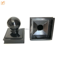 Bouchons de poteau décoratifs en aluminium moulé de haute qualité au design moderne, 2, 2,5, 3 et 4 pouces, pour clôtures intérieures et extérieures