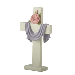 Croci artigianali in resina di Pasqua dipinte a mano <span class=keywords><strong>con</strong></span> un Design unico in tessuto e fiore - Product Image 2