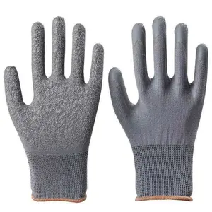 Custom Logo Tuinieren Werkhandschoenen Mannen Katoen Gevoerde Rubberen Handschoen