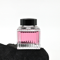 Vente en gros 1oz 30ml clair carré vide réservoir d'encre de tatouage pot encrier bouteille d'encre en verre pour la papeterie de bureau