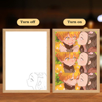 Panel de Luz LED para Pintura, Panel Acrílico con Luz LED, Arte LED de Anime, Caja de Luz de Anime, Montaje en Pared, Alimentación USB para Escritorio