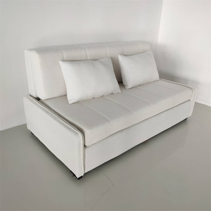 <span class=keywords><strong>Canapé</strong></span>-lit les plus populaires Éponge de velours blanc personnalisée Double emplacements Lits pliants - Product Image 1
