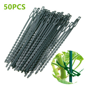50pcs Adjustable Reusable Garden Cable <strong>Tie</strong> Plant Support Shrubs <strong>Tree</strong> Locking <strong>Tie</strong> - Product Image 1