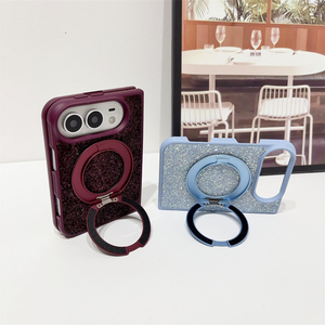 Funda de Teléfono de Lujo con Cristales Brillantes para iPhone DUO, con Anillo Giratorio de 360 Grados, Magnética, con Pedrería - Product Image 2