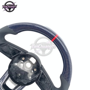 Volant de voiture personnalisé en fibre de carbone véritable, prix net pour <span class=keywords><strong>Audi</strong></span> B9 <span class=keywords><strong>A3</strong></span> A4 A5 S3 S4 S5 RS3 RS4 RS5 2017+ - Product Image 4