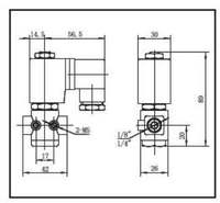 Vanne solénoïde de commande à 2 voies en laiton YPU série 2,5 mm d'orifice, tuyau de 1/4, 12V/24V/110V/220V, pression de 16 bars, gaz, normalement ouverte 1/8