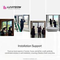 Ventanas Abatibles de Aluminio Estándar Americano con Diseño de Rejilla que Simulan Ventanas Corredizas Verticales para Residencias y Hoteles