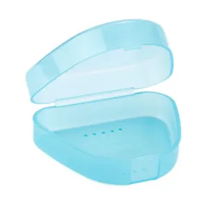 Nouvelle boîte de rangement portable pour prothèses dentaires en PP, avec fermeture à clip, couleur unie, pour maintenir les dents artificielles au sec - Product Image 4