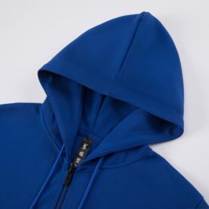 Sweat à capuche zippé rose pour femme, en coton biologique, délavé à l'acide, coupe oversize, épais, style vintage, décontracté, automne, personnalisé, vente en gros - Product Image 3