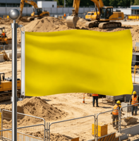 Drapeau jaune uni, bannière en polyester jaune uni pour la décoration extérieure et intérieure, les événements, les sports