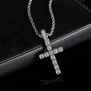 All'ingrosso gioielli Hip Hop Christian Jesus croce collana con ciondolo croce con ciondolo a croce e zirconi collana croce - Product Image 3