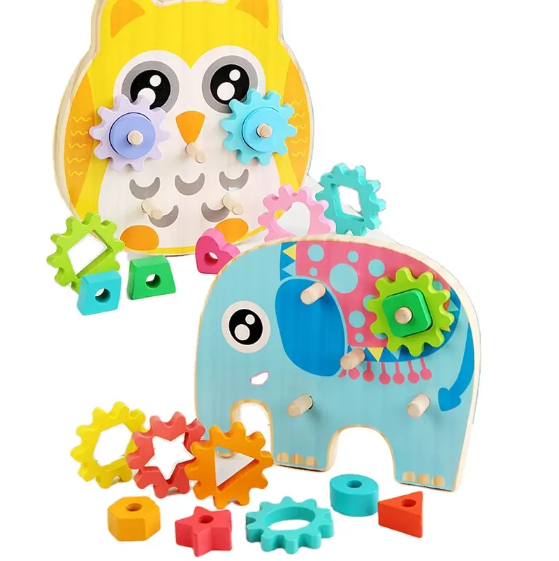 Hot Sale Tier Puzzle geometrische Form Sortierung passend Großhandel Montessori frühen pädagogischen Smart Games sensorische Spielzeuge