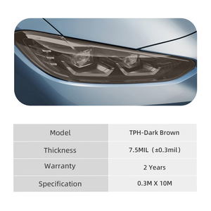 Película de Tinte para Faros de Coche a Precio Económico, 7.5mil, Estilo Personalizado, TPH Marrón, Envoltura Protectora para Luces Traseras de Automóviles - Product Image 4