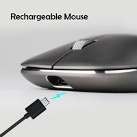 Ratón de aluminio ultrafino Bluetooth de modo Dual, ratón ergonómico portátil inalámbrico recargable para ordenador portátil, tableta, ratón de ordenador