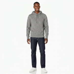 Custom Quality Winter Cotton Bluzy <b>Sweatshirt</b> Slim Fit Fleece Moletons Blank Black Plain Men's Drawstring Hoodies - Product Image 1